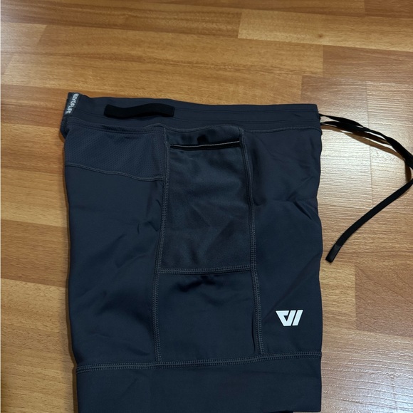 Black Athletic Shorts with Modern Design - Picture 2 of 13